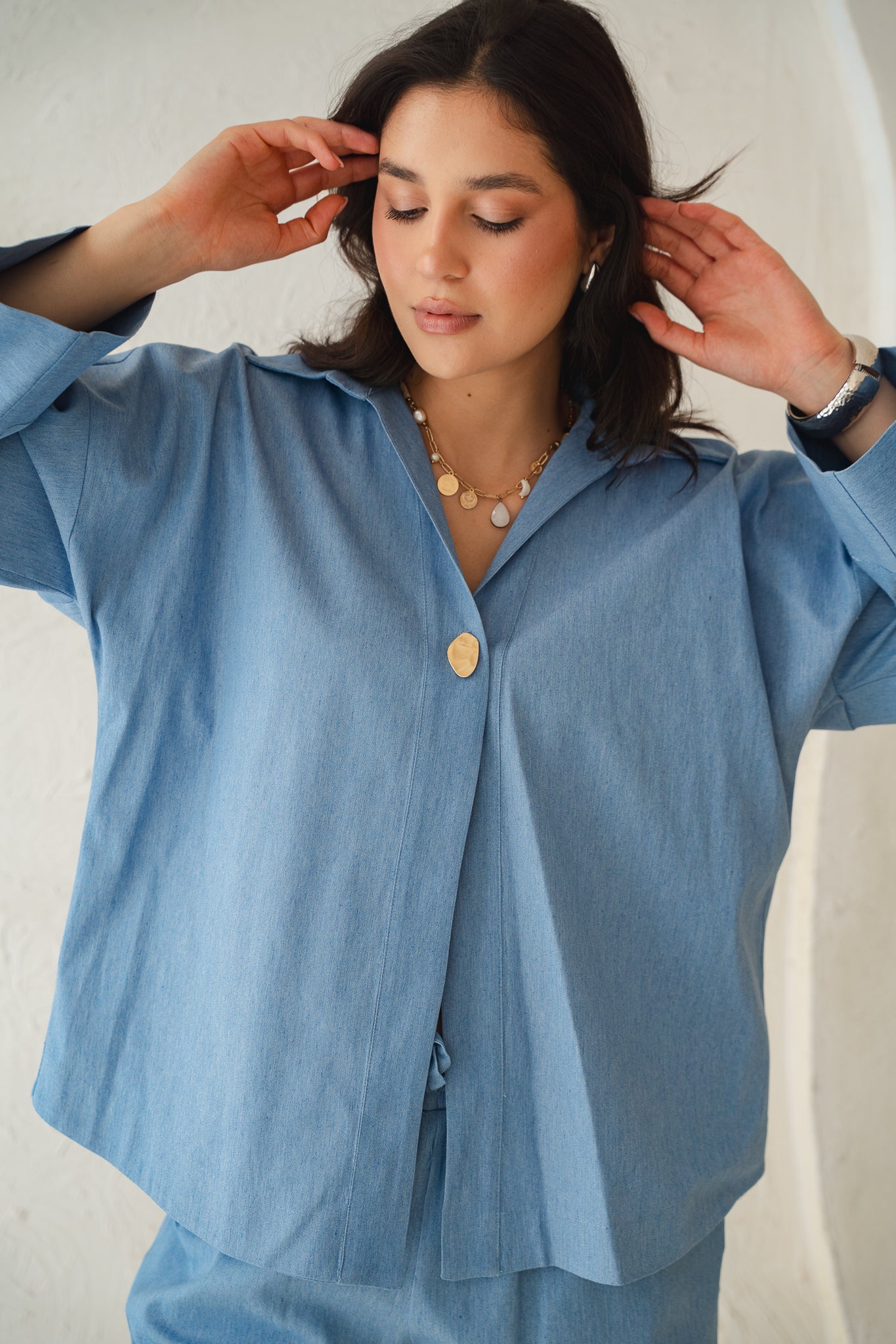 Breezy Denim Set in Light Denim