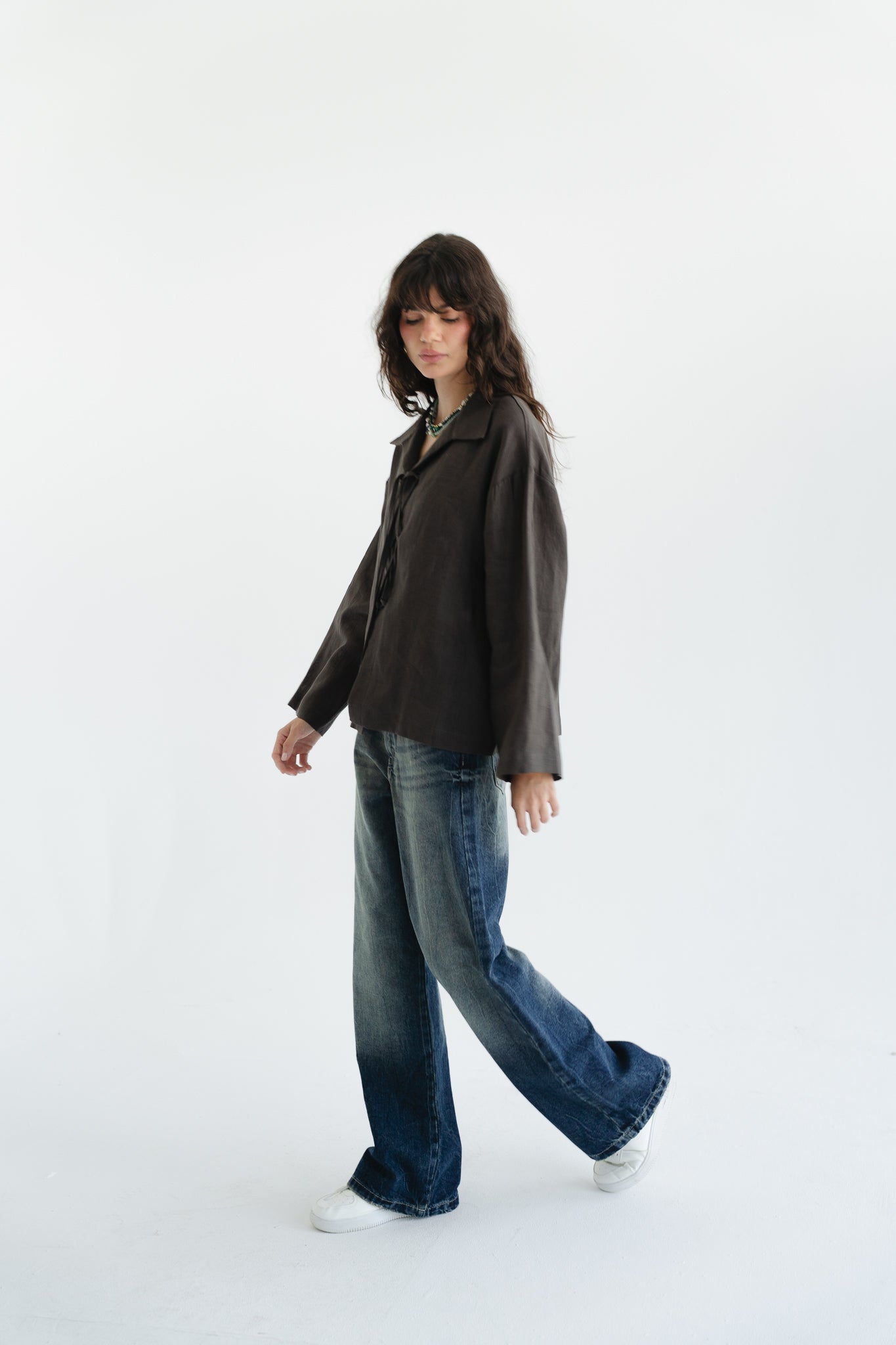 City Linen Blouse in Stone