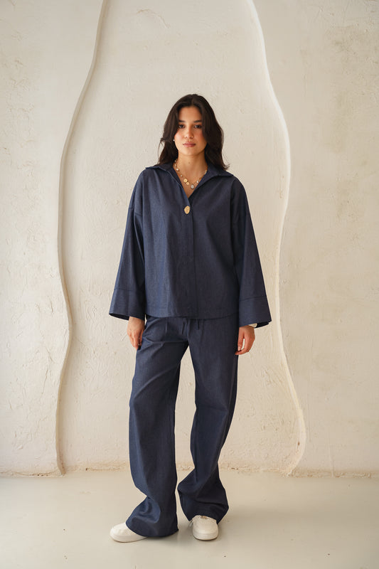 Breezy Denim Set in Dark Denim