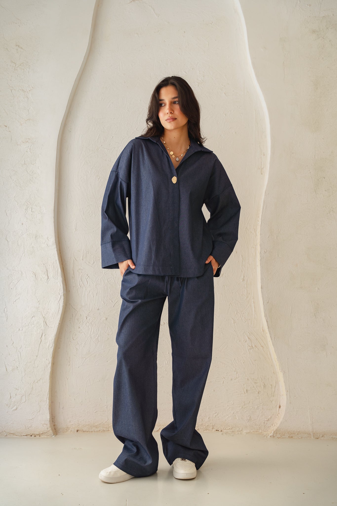 Breezy Denim Set in Dark Denim
