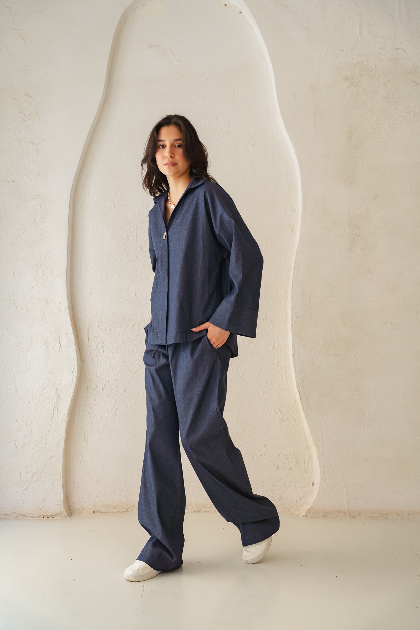 Breezy Denim Set in Dark Denim