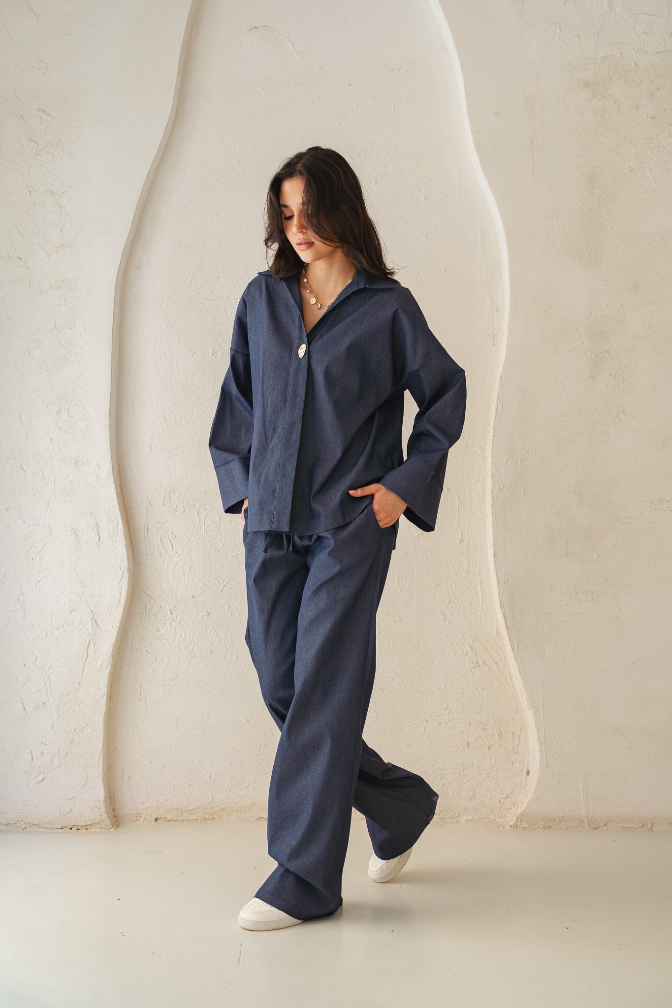 Breezy Denim Set in Dark Denim