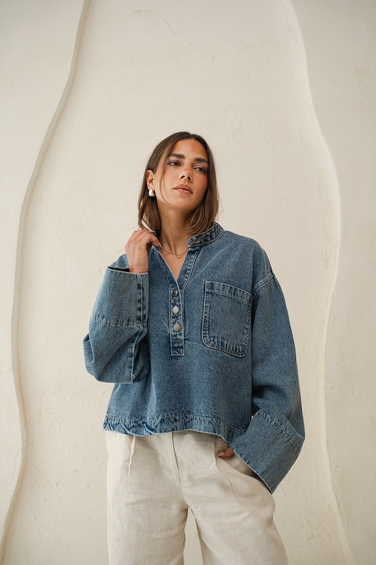Enchanted Denim Top in Blue