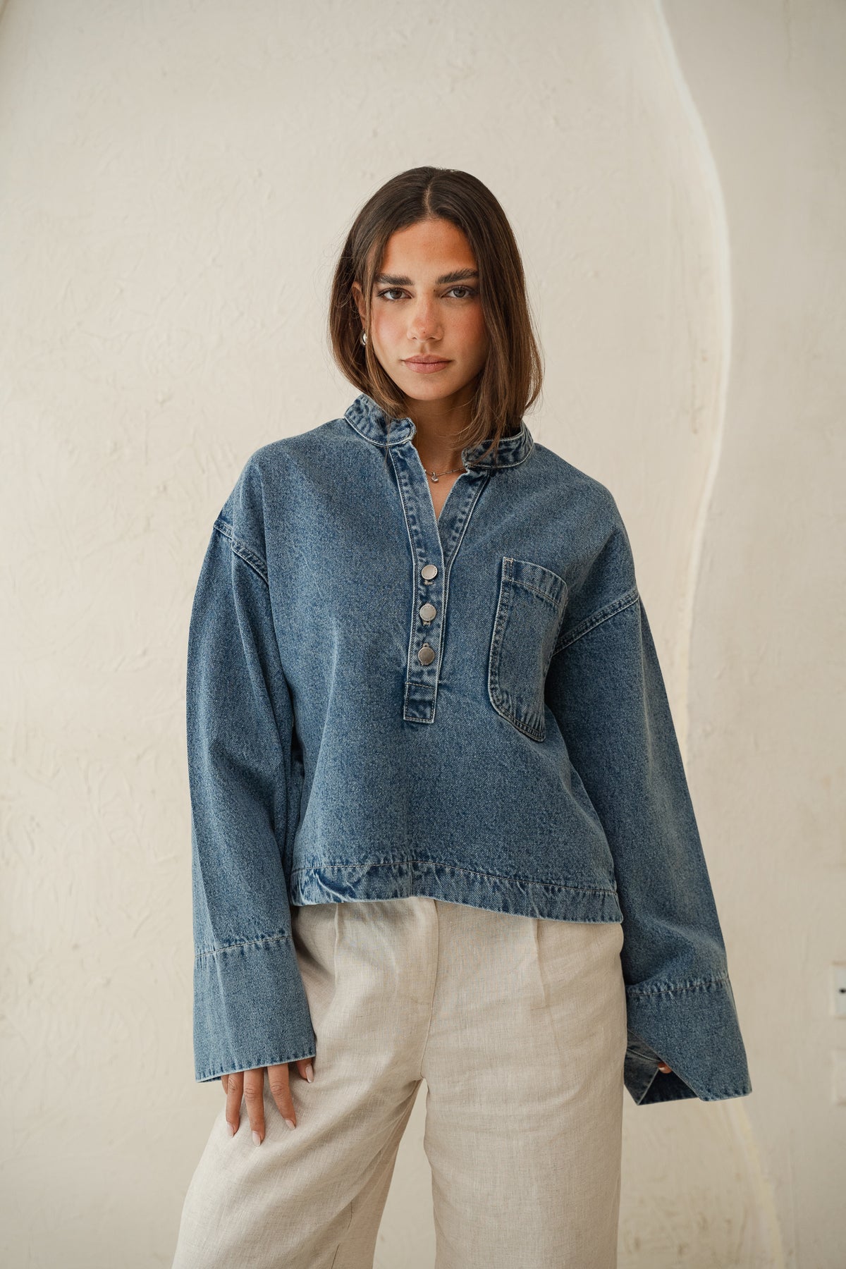 Enchanted Denim Top in Blue