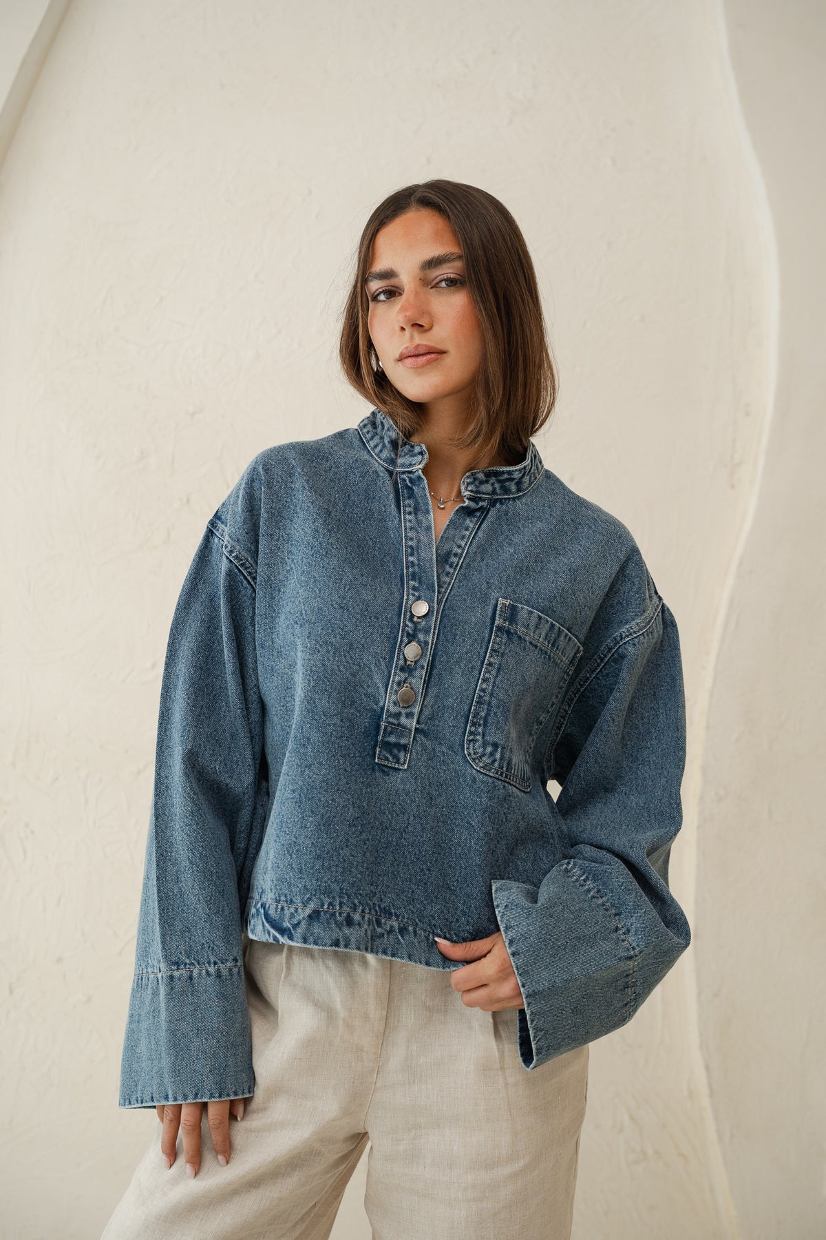 Enchanted Denim Top in Blue
