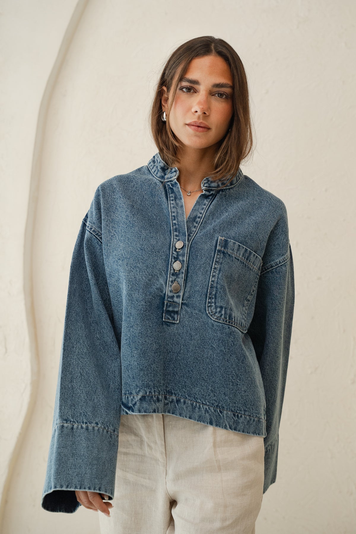 Enchanted Denim Top in Blue