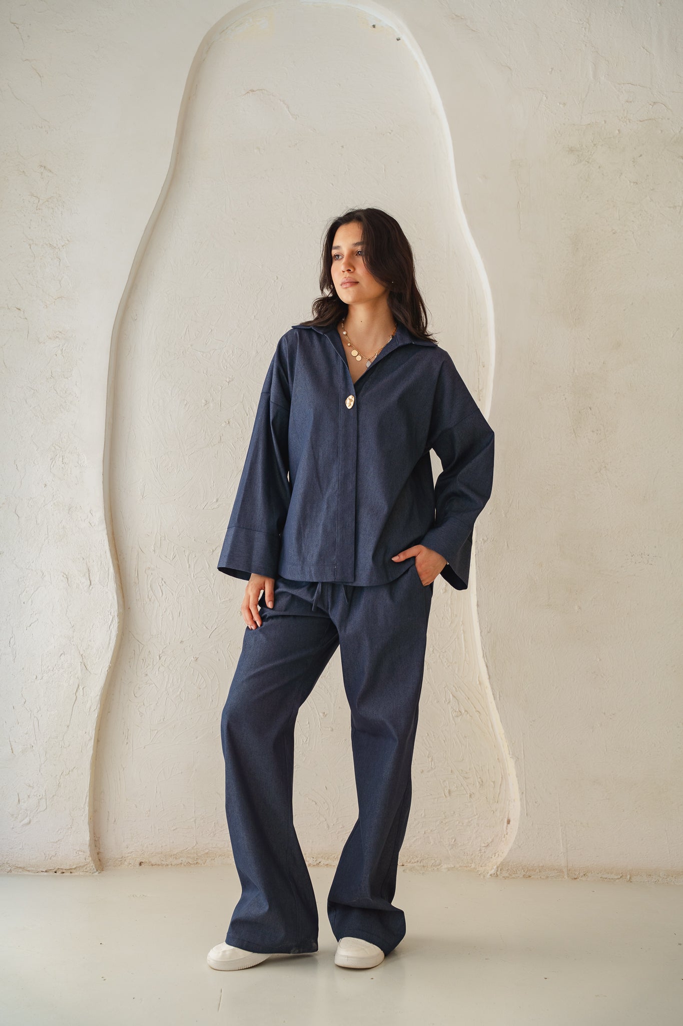 Breezy Denim Set in Dark Denim
