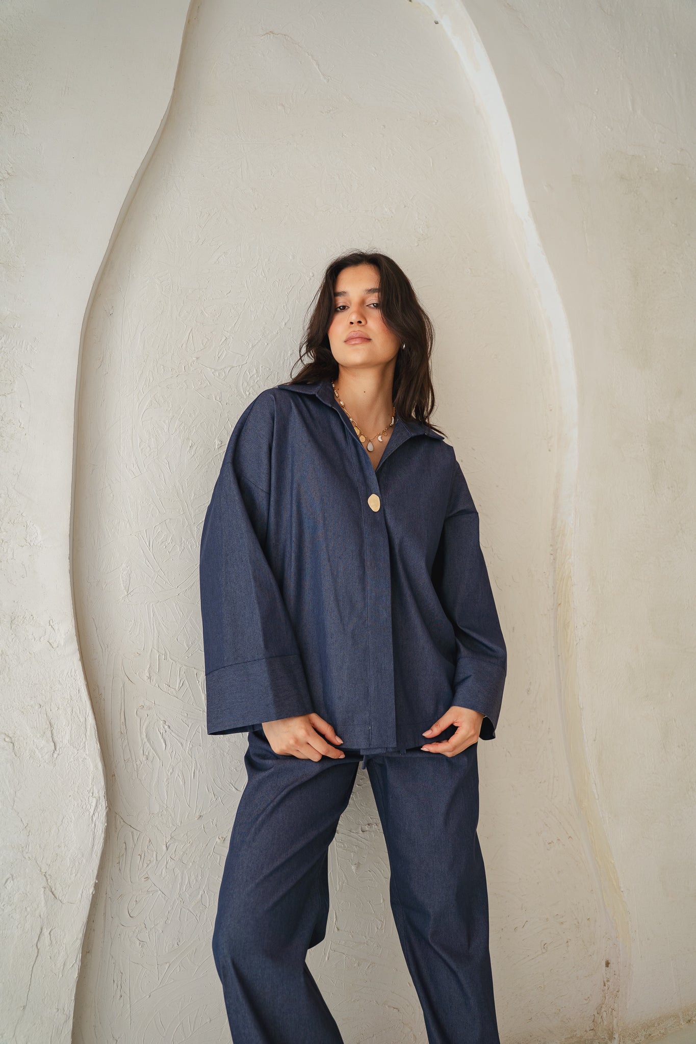 Breezy Denim Set in Dark Denim