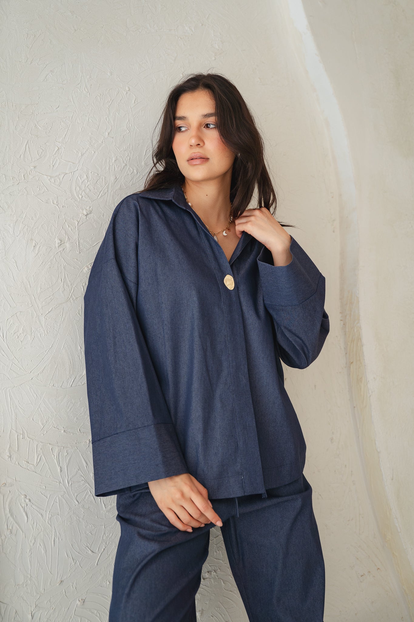 Breezy Denim Set in Dark Denim