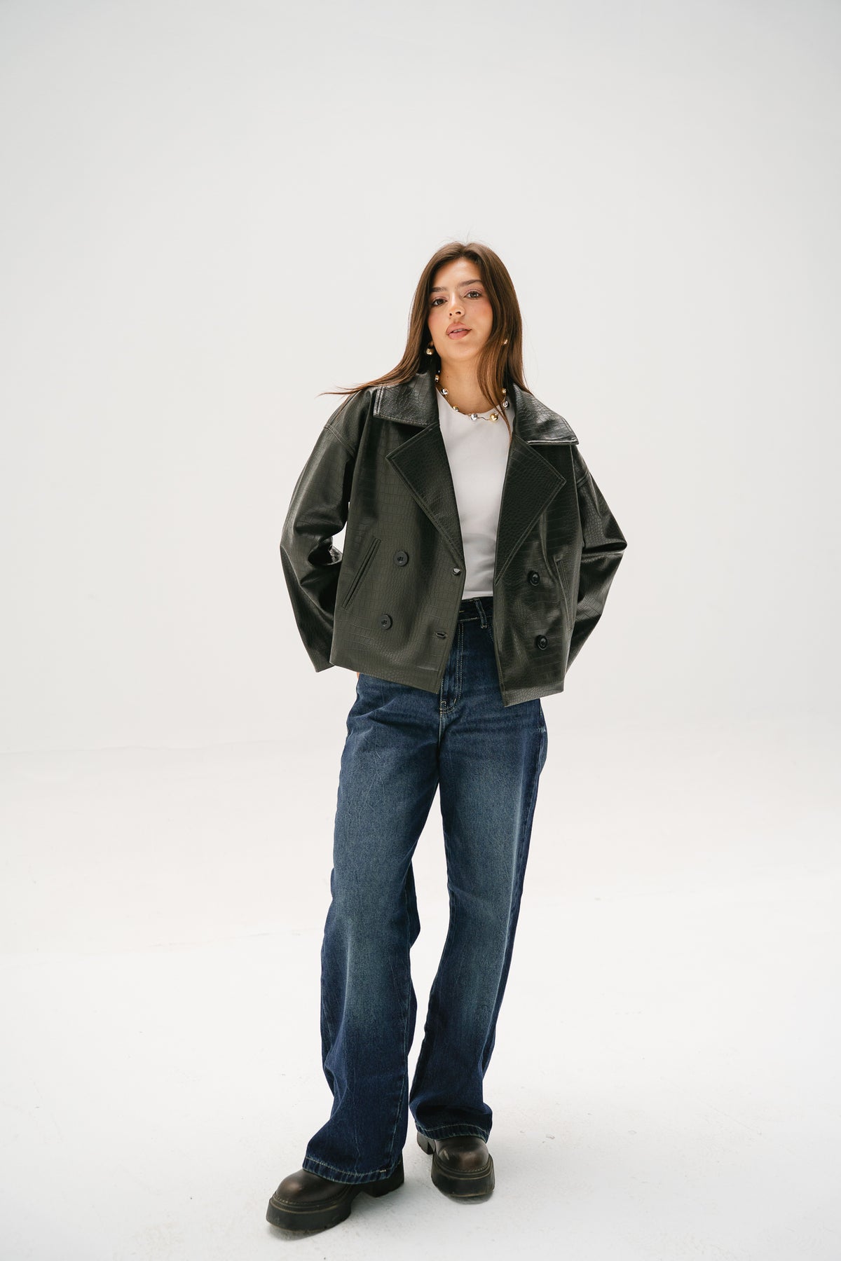Wild Thing Leather Jacket in Olive