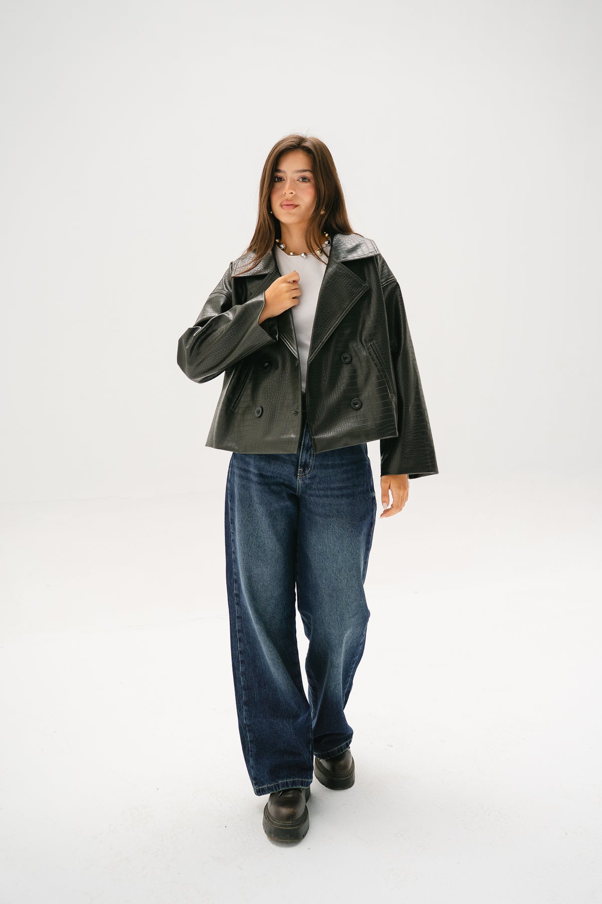 Wild Thing Leather Jacket in Olive