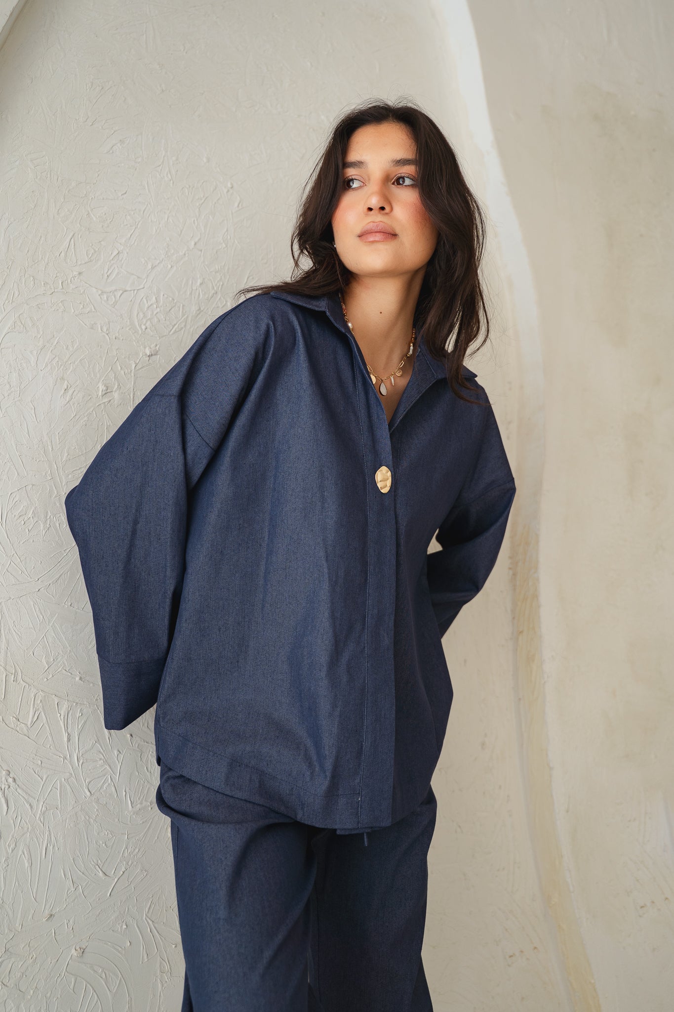 Breezy Denim Set in Dark Denim