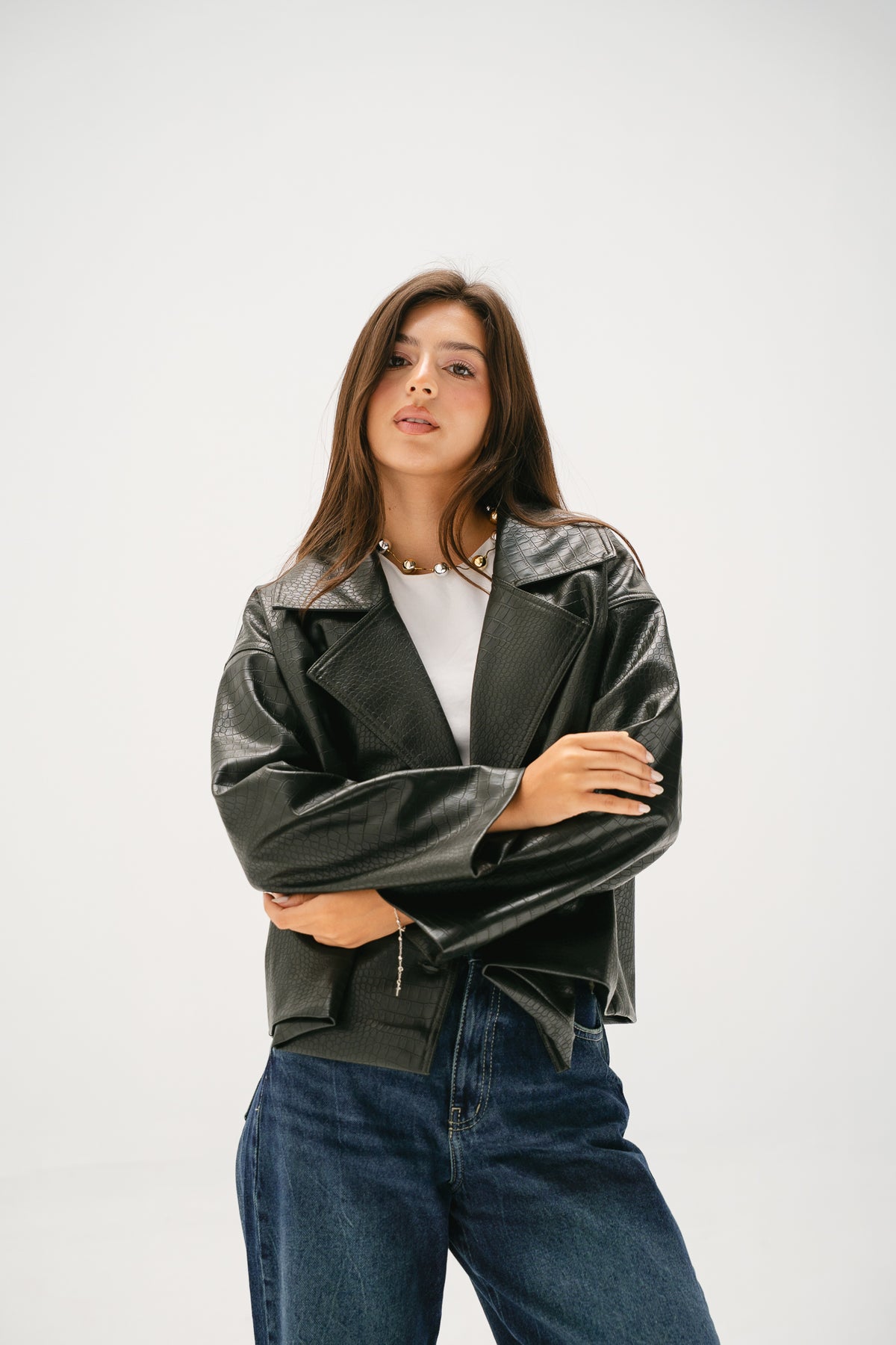 Wild Thing Leather Jacket in Olive