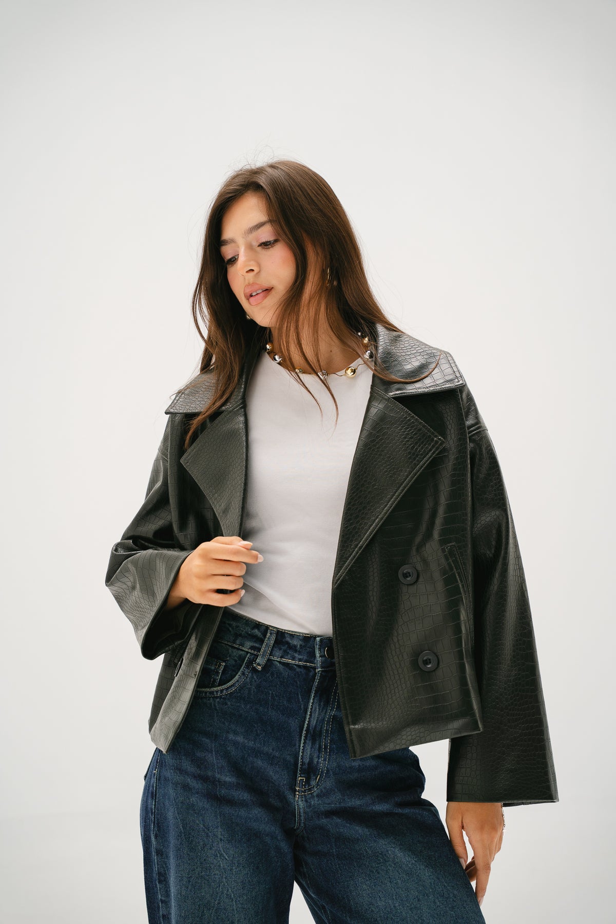 Wild Thing Leather Jacket in Olive