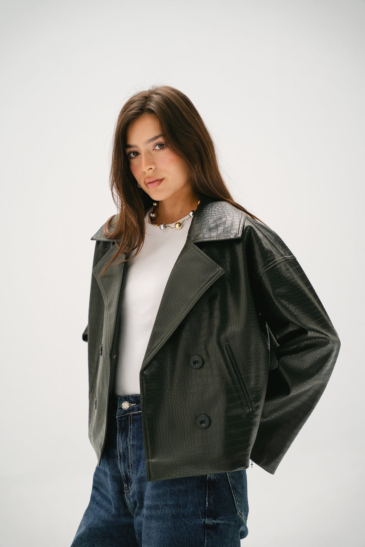 Wild Thing Leather Jacket in Olive