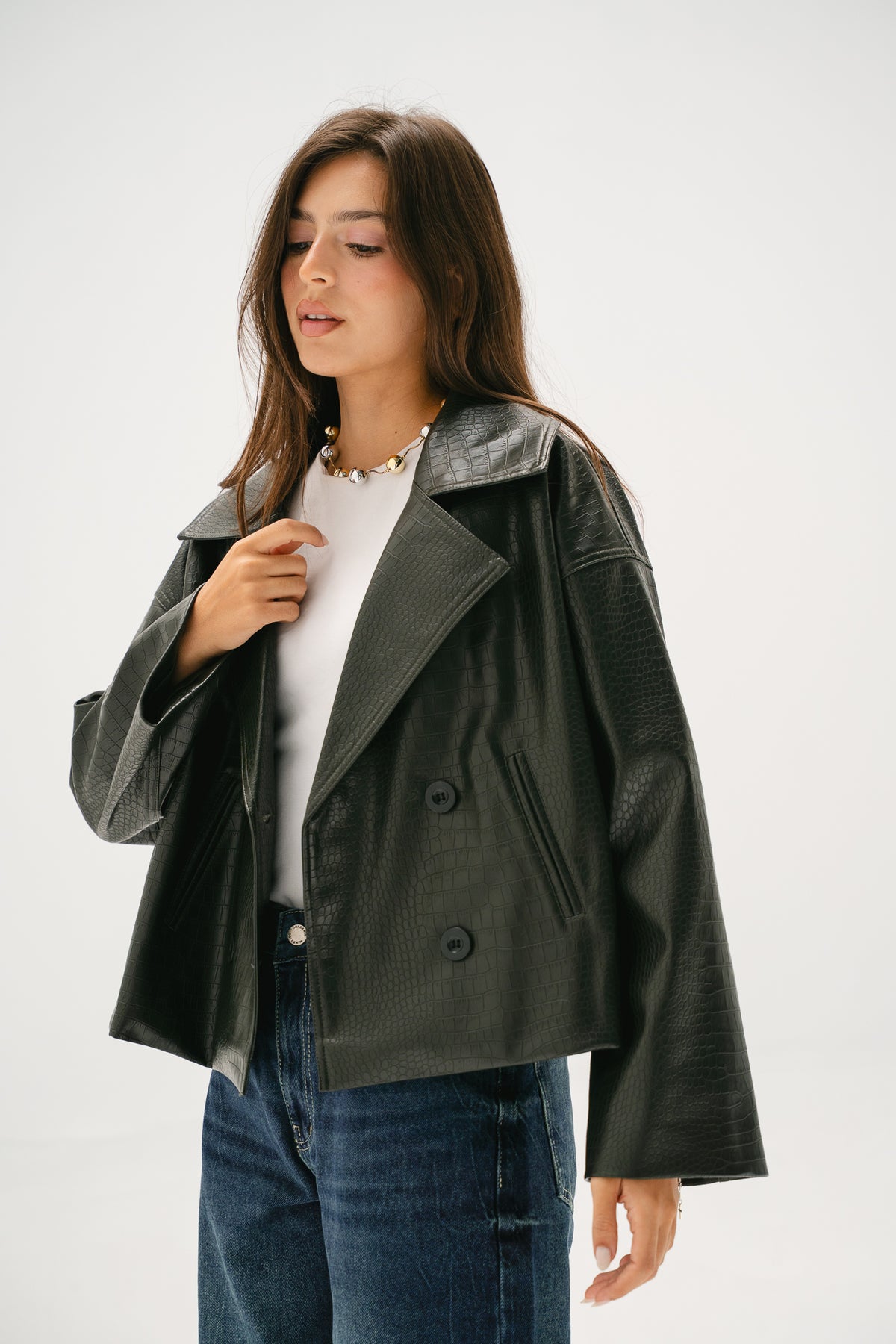 Wild Thing Leather Jacket in Olive