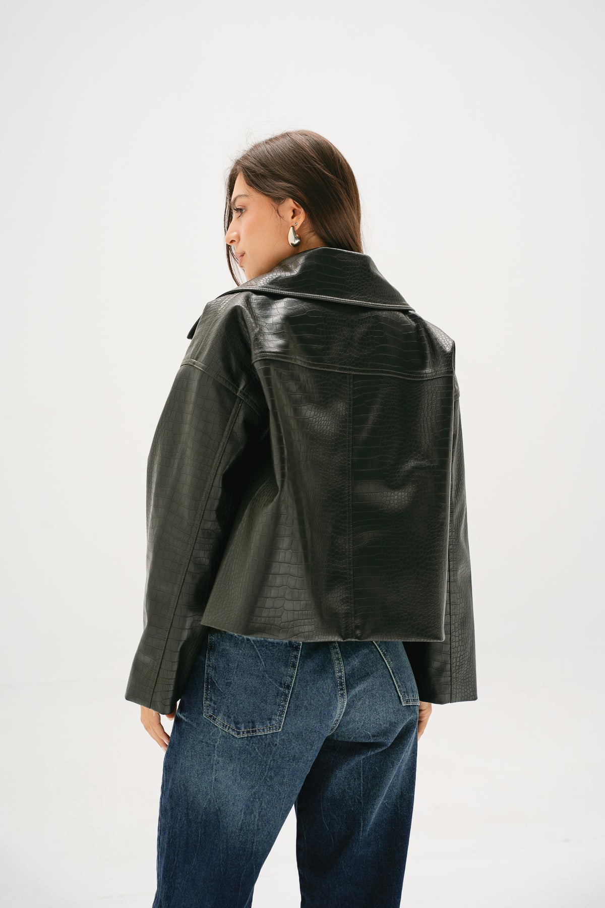 Wild Thing Leather Jacket in Olive