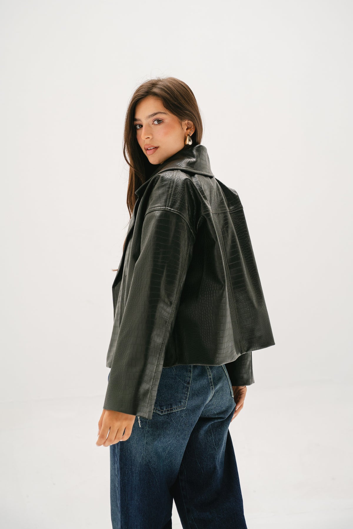 Wild Thing Leather Jacket in Olive