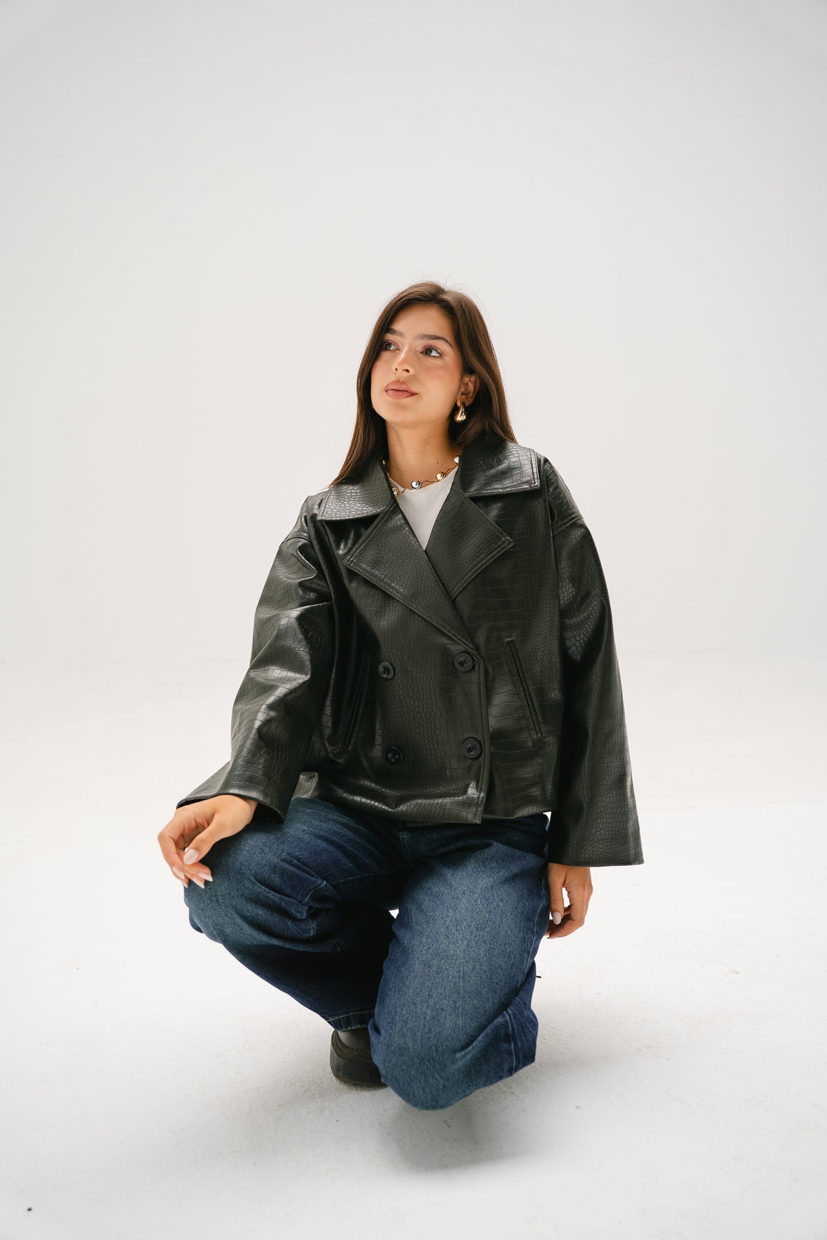 Wild Thing Leather Jacket in Olive