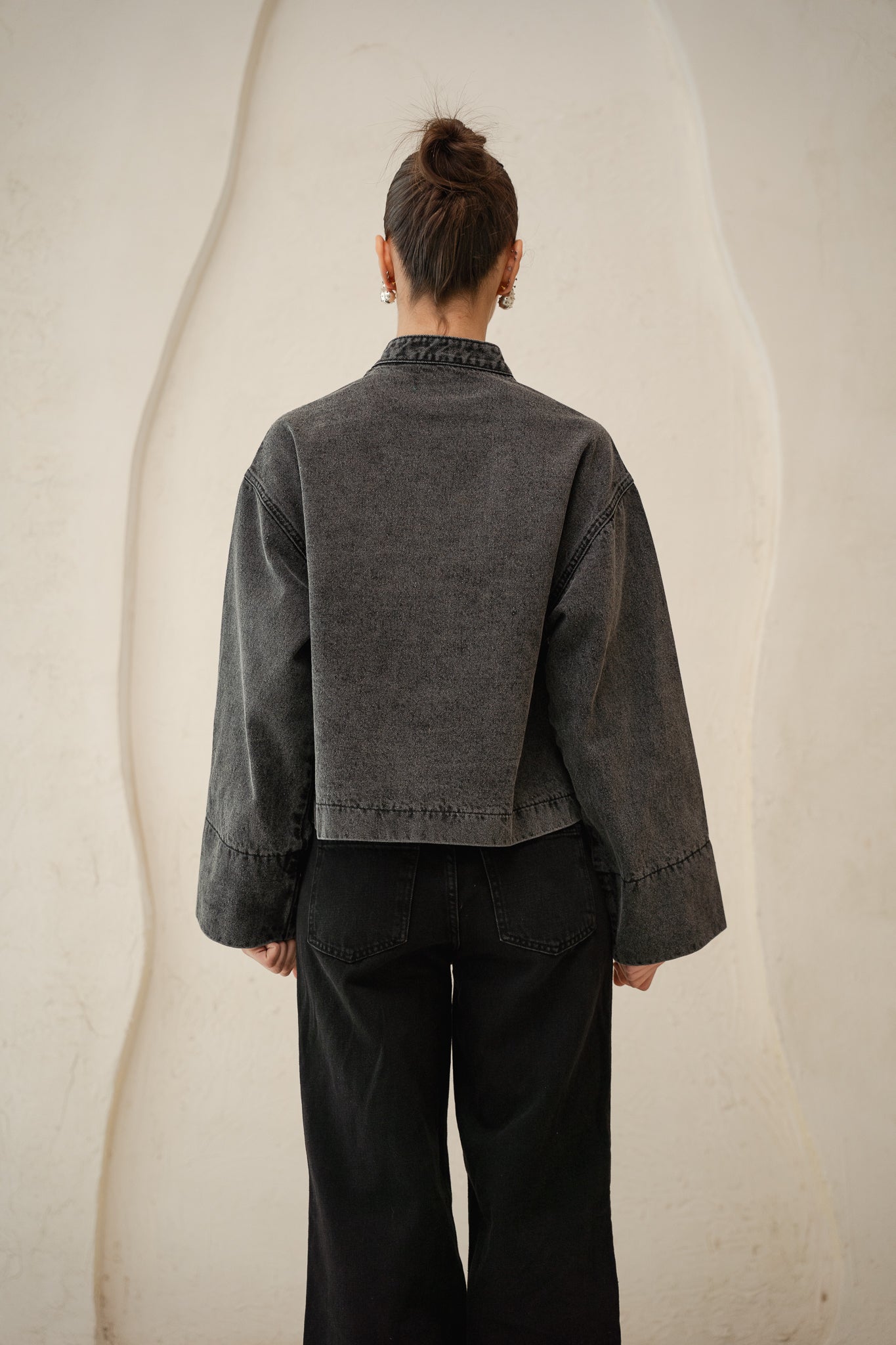 Enchanted Denim Top in Grey