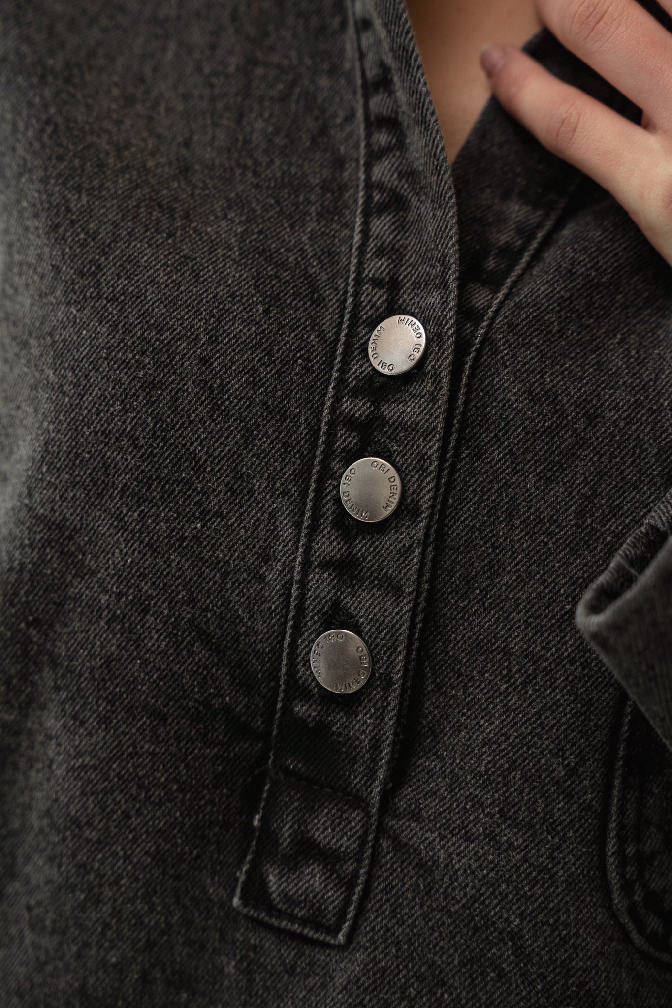 Enchanted Denim Top in Grey