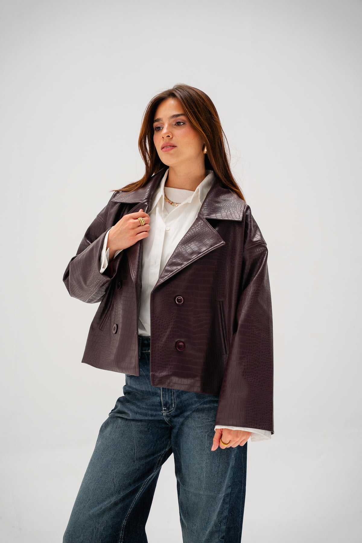 Wild Thing Leather Jacket in Burgundy