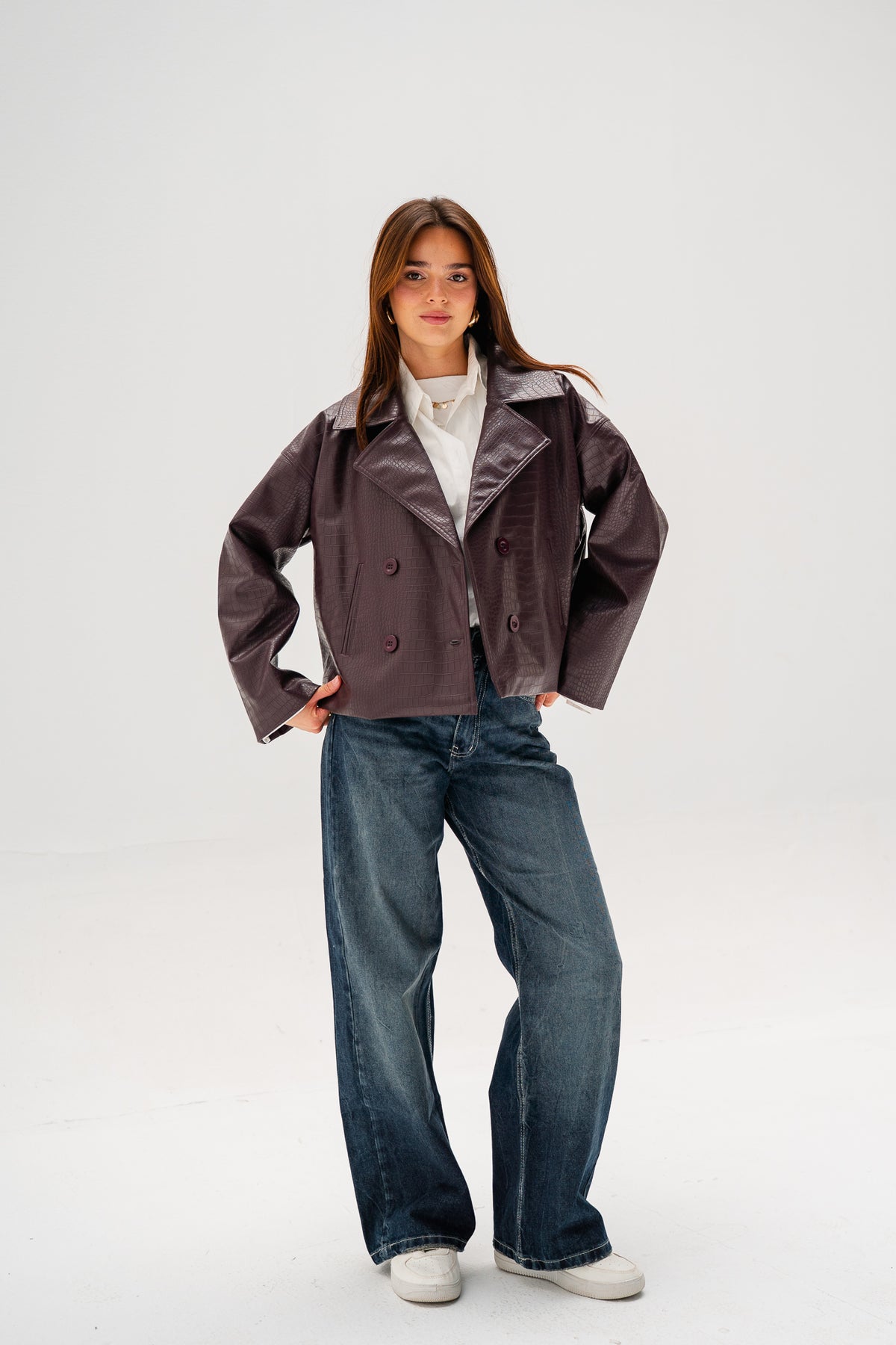 Wild Thing Leather Jacket in Burgundy
