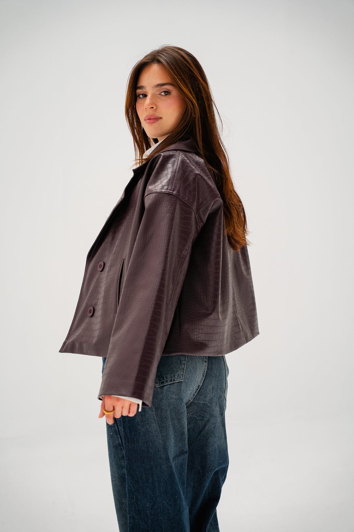 Wild Thing Leather Jacket in Burgundy