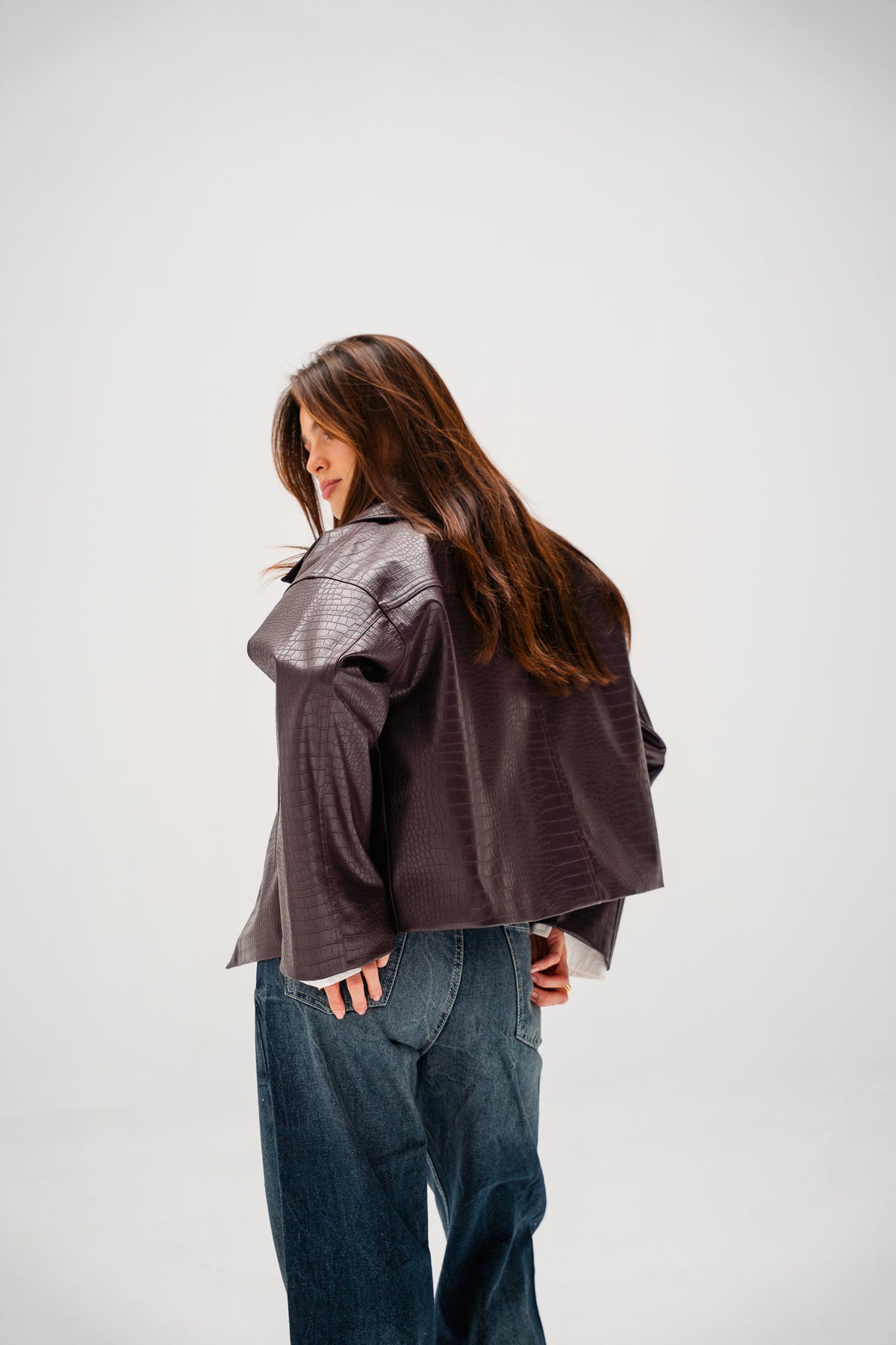 Wild Thing Leather Jacket in Burgundy