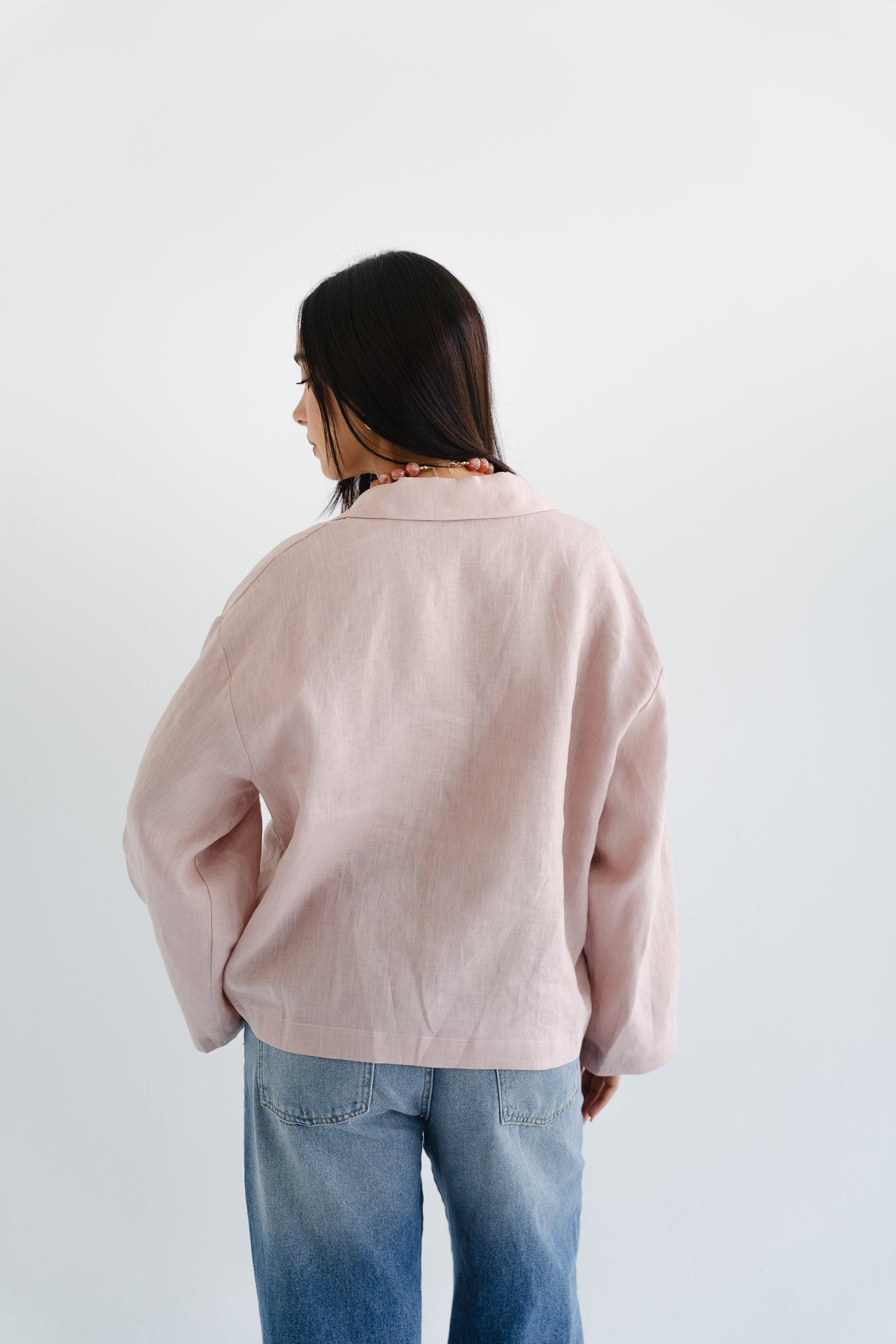 City Linen Blouse in Rose