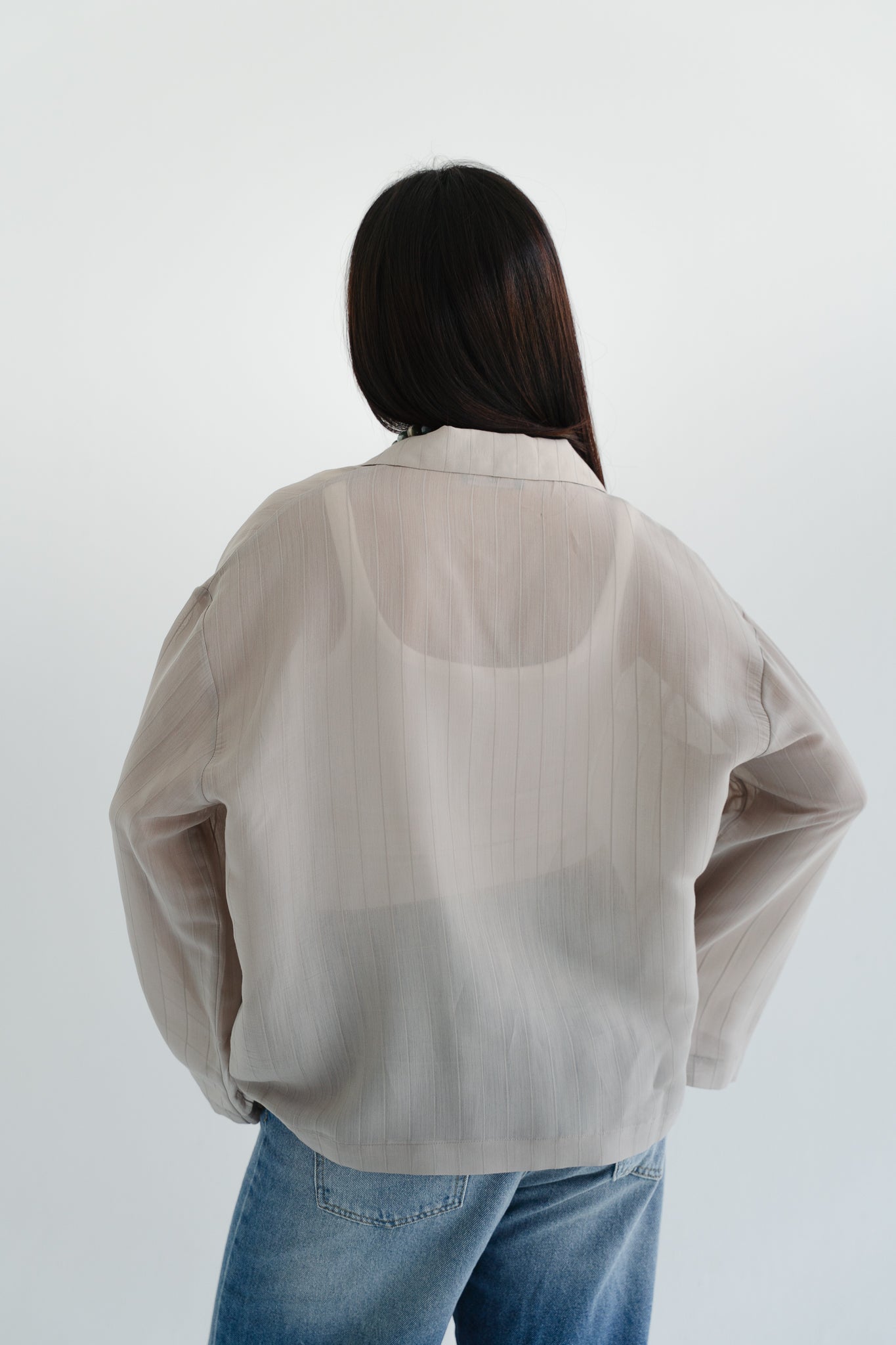 The Smokey Blouse in Taupe