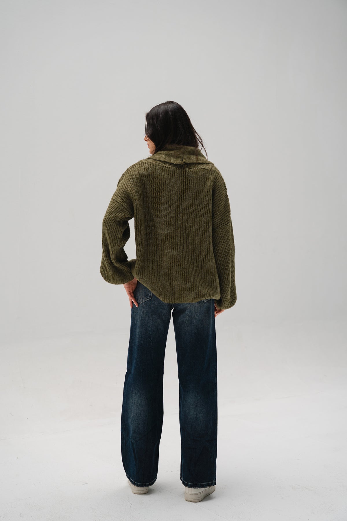 Cinnamon Knit Cardigan in Olive