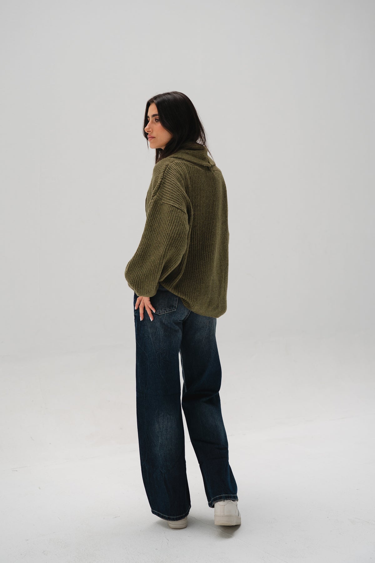 Cinnamon Knit Cardigan in Olive