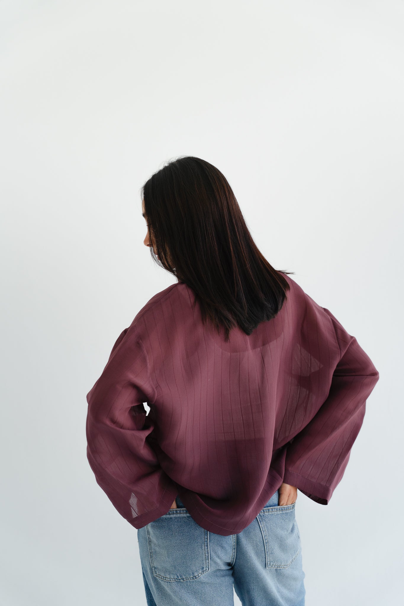 The Smokey Blouse in Burgundy
