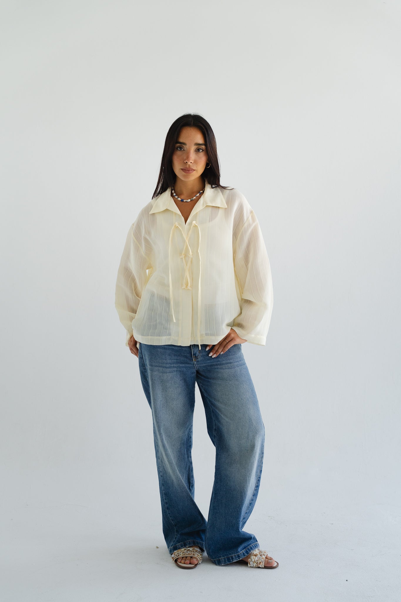 The Smokey Blouse in Creme