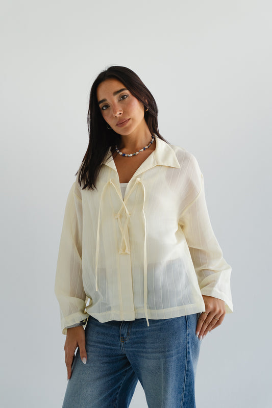 The Smokey Blouse in Creme