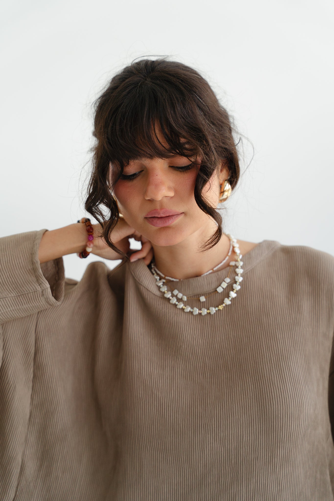 Breathe Top in Taupe