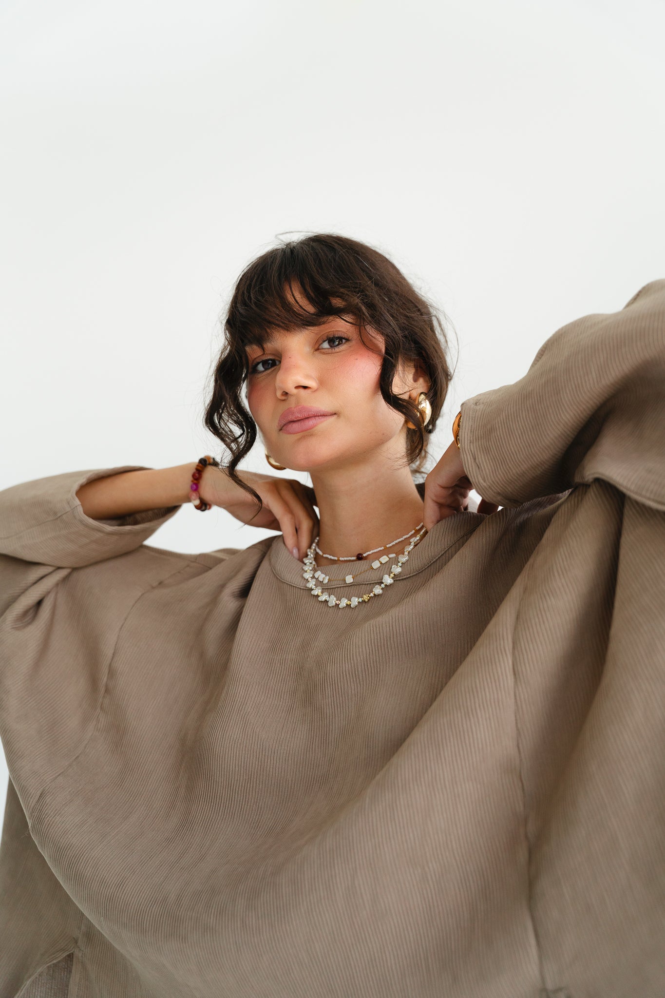 Breathe Top in Taupe
