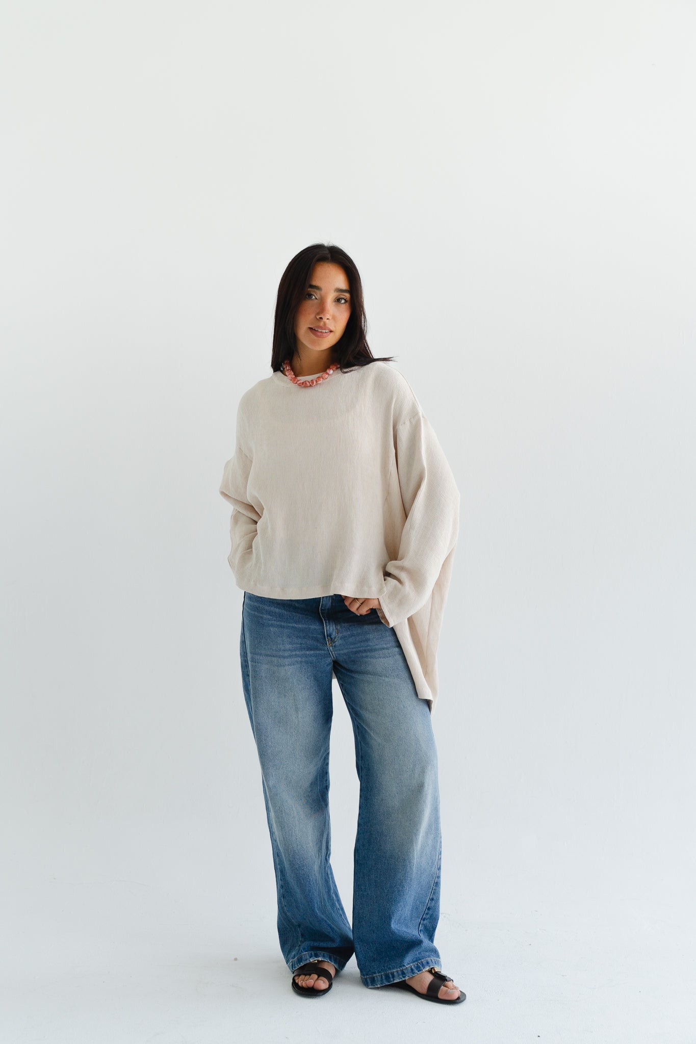 Breathe Top in Beige