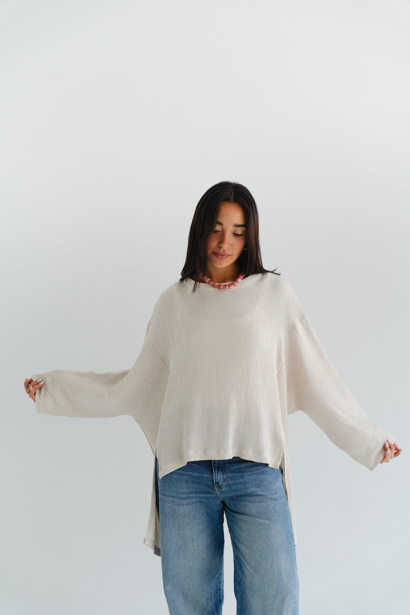 Breathe Top in Beige