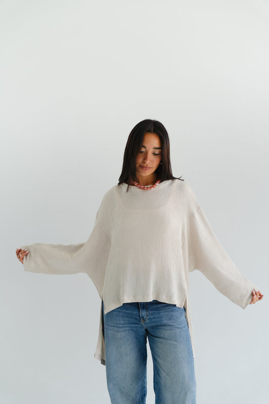 Breathe Top in Beige
