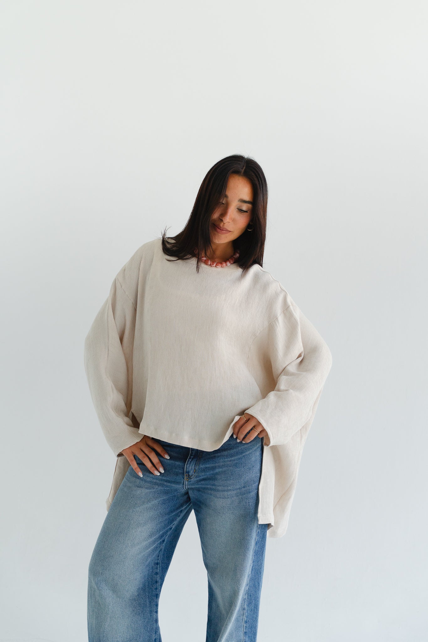 Breathe Top in Beige