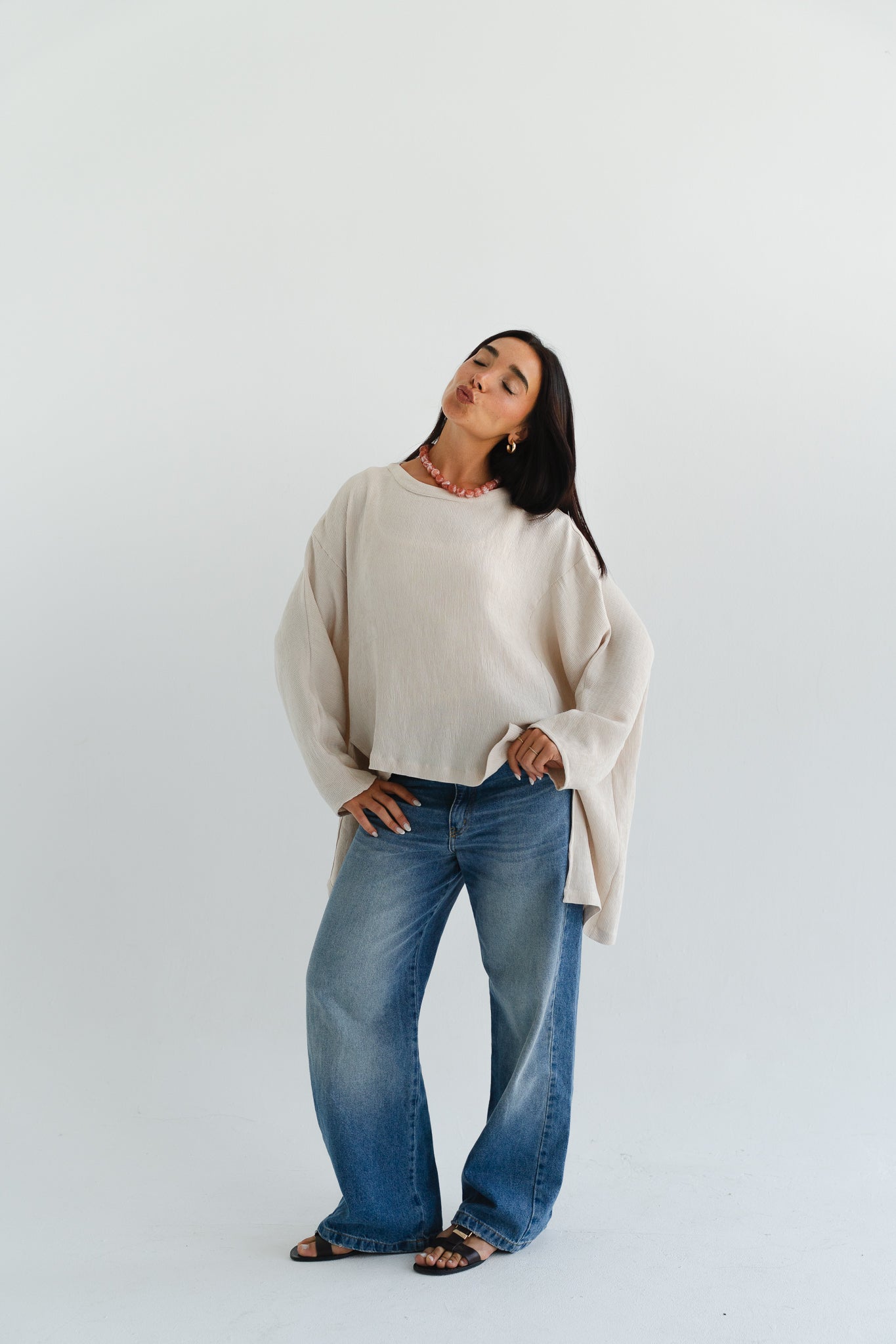 Breathe Top in Beige