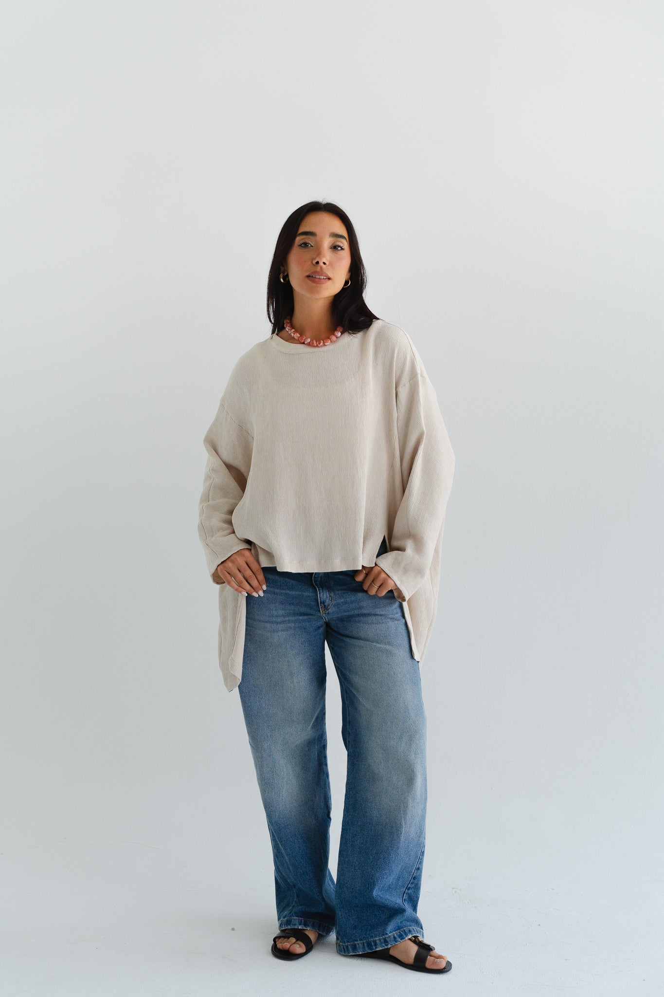 Breathe Top in Beige