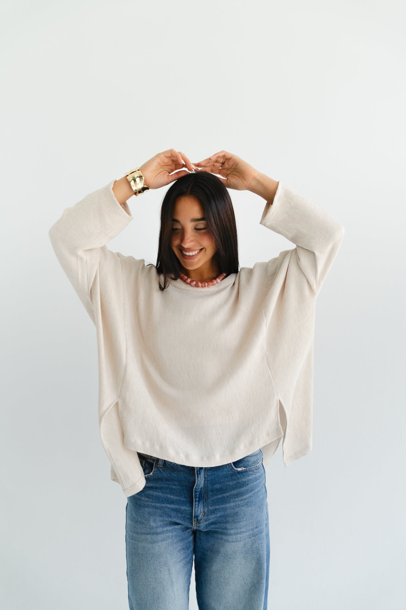Breathe Top in Beige