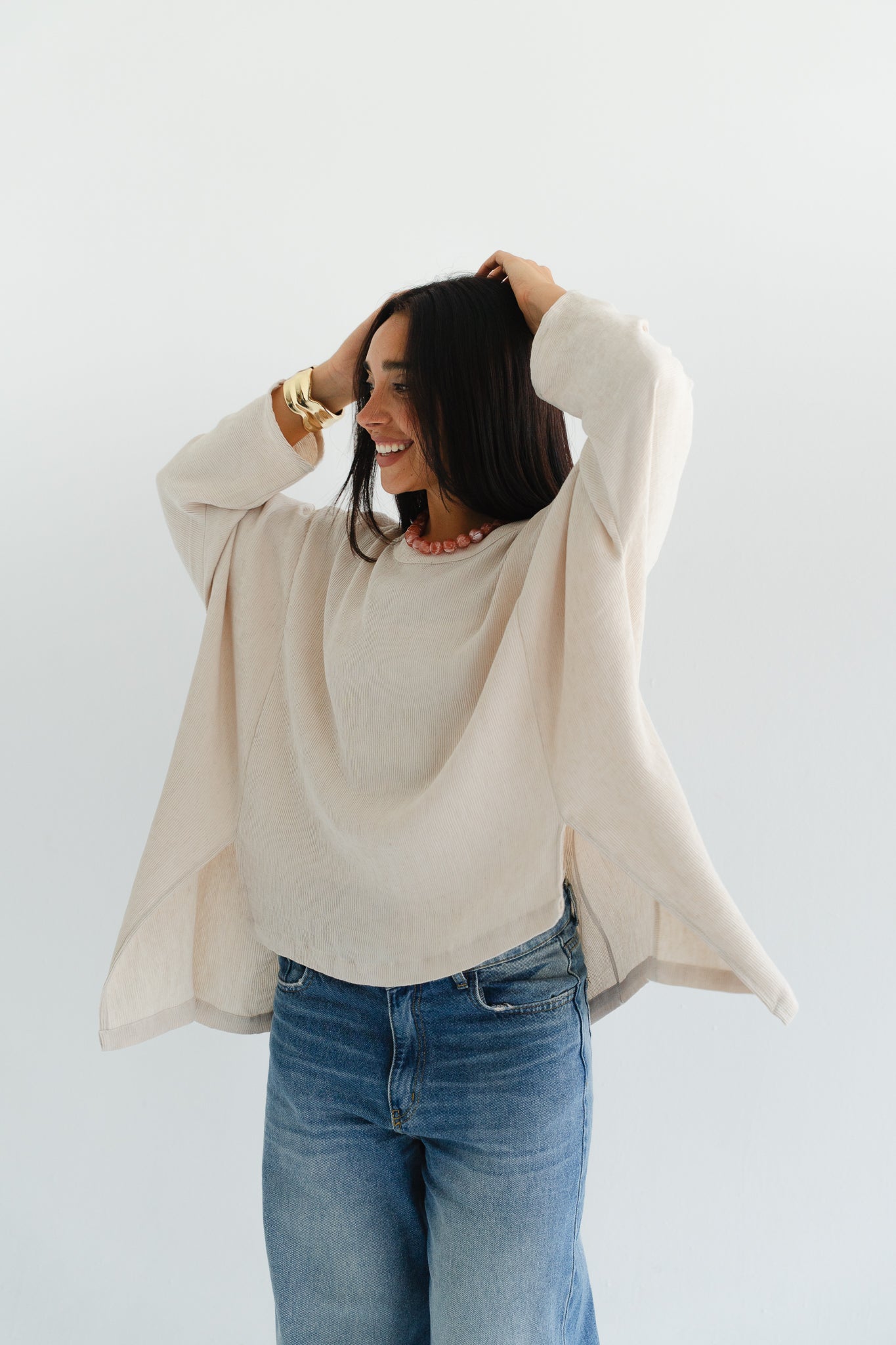 Breathe Top in Beige