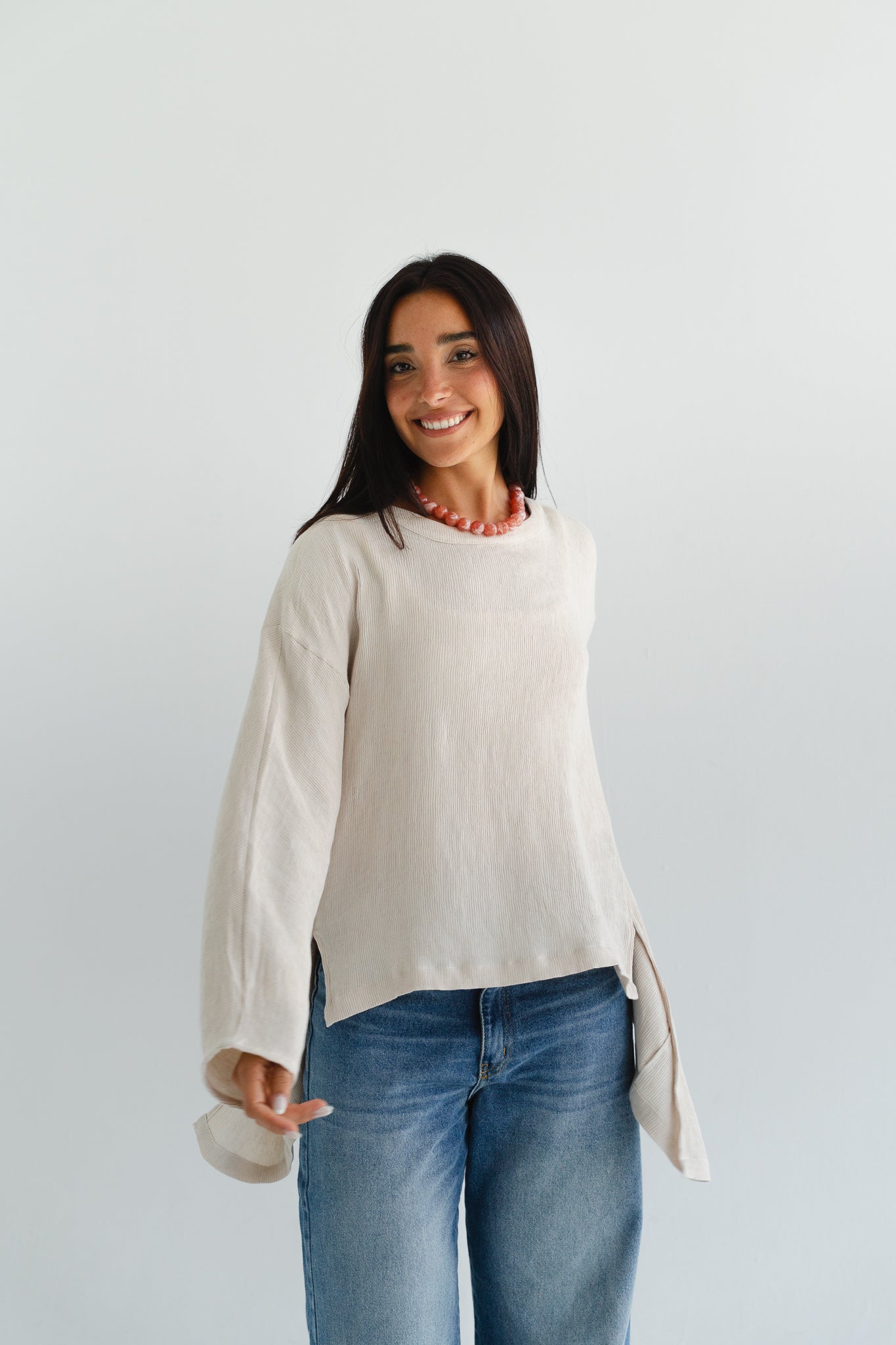 Breathe Top in Beige