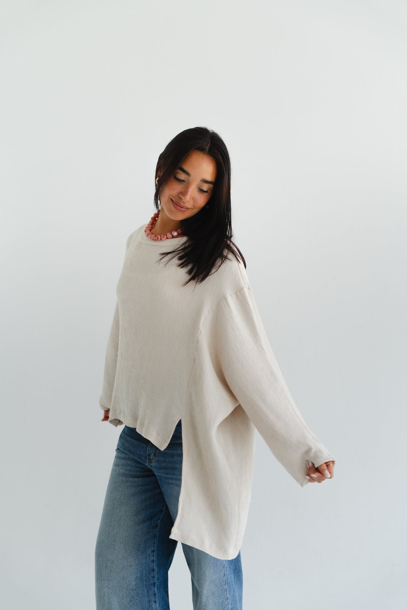 Breathe Top in Beige