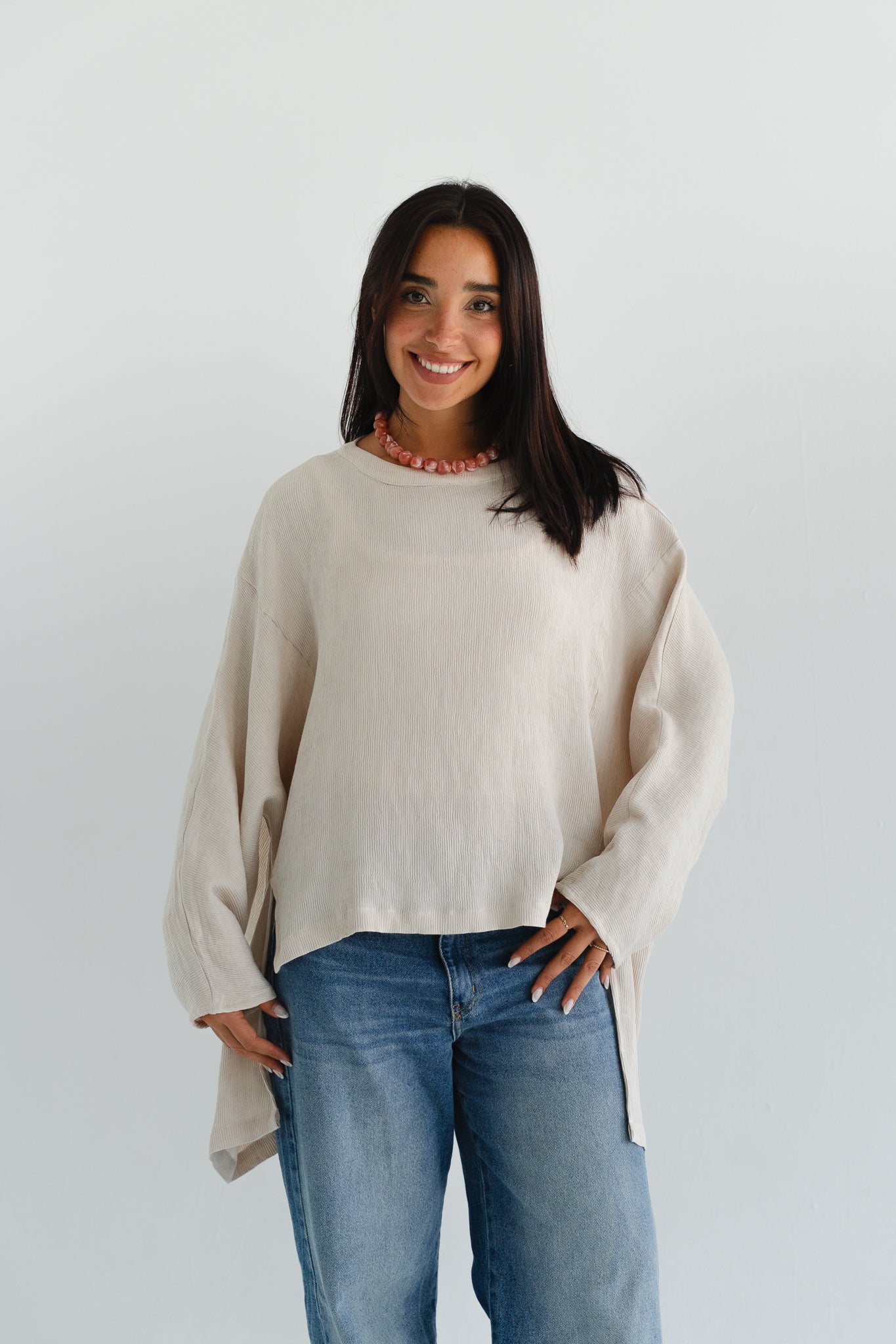 Breathe Top in Beige