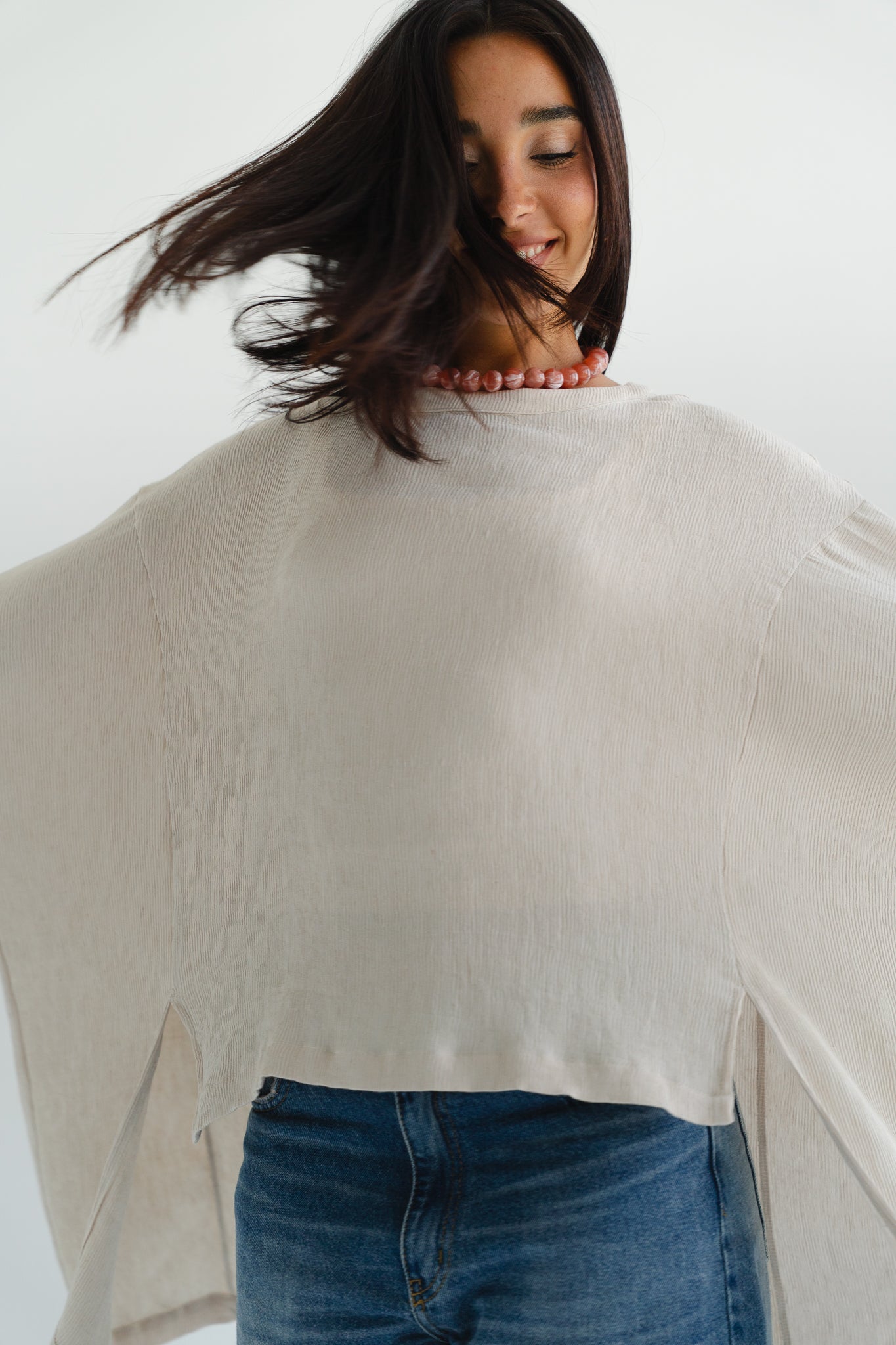 Breathe Top in Beige